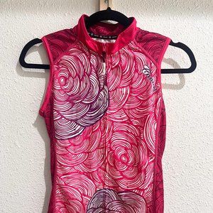 Womens Canari Sleeveless Cycling Jersey In Pink -- Small